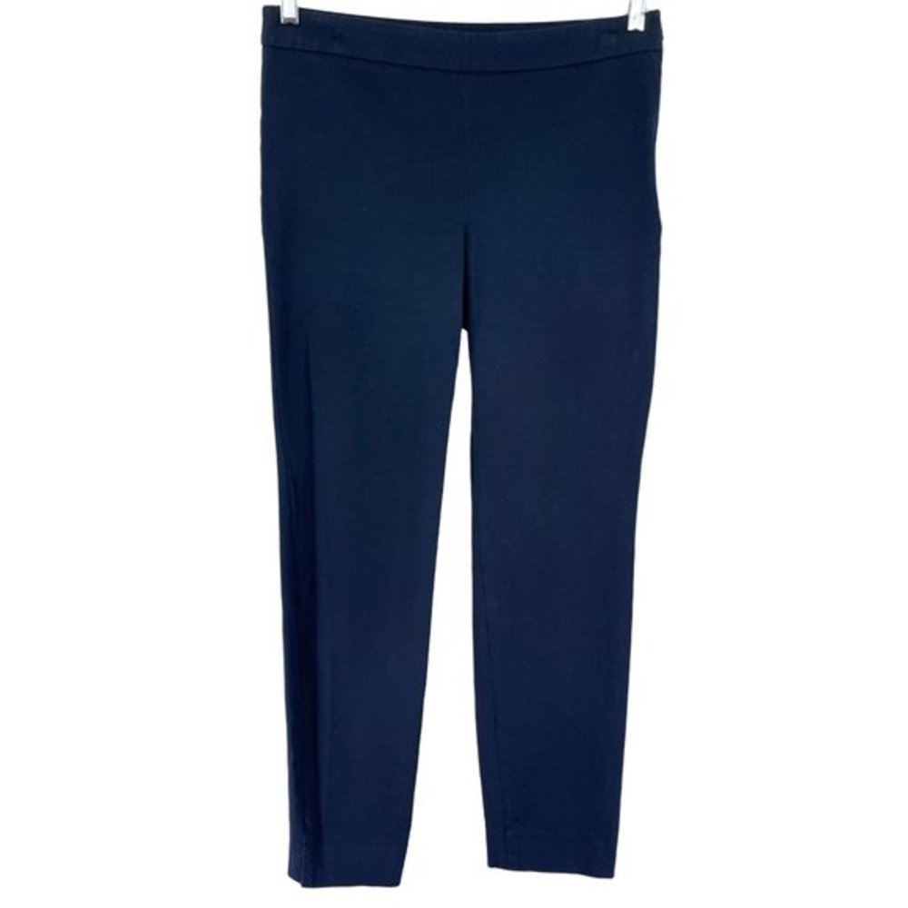 Talbots Women's Blue Chatham Ankle Straight‎ Leg Side Zip Dress Work Pants Sz 6